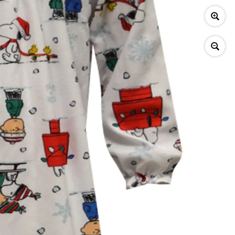 Peanuts Gang Charlie Brown Girls Long Sleeve Nightgown Pajamas 8 NEW
